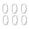 6Pcs Rack Plating Brass Spring Gate Rings KK-TA0008-35S-2