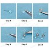 Blue Ocean Theme Earrings DIY Making Kits DIY-SC0017-90-4