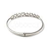 Rack Plating Brass Micro Pave Clear Cubic Zirconia Hollow Multi Heart Hinged Bangles BJEW-H616-03P-3