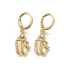Brass Clear Cubic Zirconia Hoop Earrings EJEW-M045-01W-1