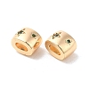 Brass Micro Pave Cubic Zirconia Beads KK-Q773-02G-02-2