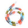 Fixed 5 Color Handmade Polymer Clay Bead Strands CLAY-S096-029F-2