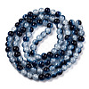 Crackle Baking Paint Imitation Jade Glass Beads Strands DGLA-T003-10mm-15-3