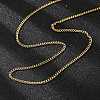 Unisex Casual Style 304 Stainless Steel Curb Chain Necklaces X-STAS-O037-54G-2