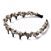 Plastic with Polyester Hair Bands OHAR-B007-04B-3