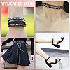2 Rolls 2 Colors Faux Suede Cord with Aluminum Rivets OCOR-CY0001-03G-4