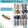 10 Colors Glass Bugle Beads SEED-ME0001-15-2