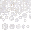 100Pcs 5 Styles 4-Hole Shell Buttons BUTT-PH0001-43-6