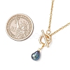 Natural Pearl Potato Pendant 304 Stainless Steel Cable Chain OT Necklaces NJEW-JN05951-3