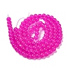 Baking Paint Imitation Jade Glass Round Bead Strands X1-DGLA-Q021-8mm-28-2