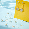 6 Pairs Brass Stud Earring Finding KK-BC0011-90-5