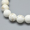 Natural Magnesite Bead Stretch Bracelets BJEW-K212-B-008-3