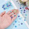 60Pcs 5 Colors Handmade Evil Eye Lampwork Beads LAMP-NB0002-19-3