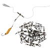 SUPERFINDINGS 30Pcs 6 Style 201 Stainless Steel 3 Way Swivels Fishing Cross Line FIND-FH0004-45-5