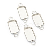 Tarnish Resistant 201 Stainless Steel Cabochon Connector Settings STAS-H143-23P-1
