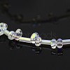 2 Hole Electroplate Glass Oval Bead Strands EGLA-J074-FR05-1