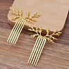 Alloy Hair Comb Findings OHAR-PW0001-424G-1