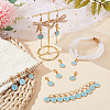 1Pc Alloy Enamel Flat Round with Number Charm Knitting Row Counter Chains DIY-BC0006-92-4