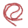 Natural Dyed Yellow Jade Gemstone Bead Strands G-R271-4mm-Y19-1-3