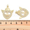 Brass Pave Cubic Zirconia Pendants KK-U009-10A-G-3