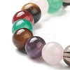 Natural Mixed Stone Beaded Stretch Bracelets BJEW-A117-C-39-3