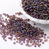 Round Transparent Colors Rainbow Glass Seed Beads X-SEED-A007-2mm-176-1
