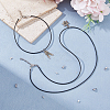 12Pcs 2 Styles S925 Sterling Silver Cord End STER-HS0001-32B-3