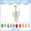 100Pcs Leaf Gradient Color Baking Paint Glass Pendants PALLOY-AR00028-2