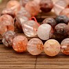 Natural Hematoid Quartz/Fire Quartz Round Beads Strands G-N0078-12mm-06-1