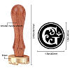 1Pc Golden Tone Brass Stamp Head DIY-CP0007-82G-2