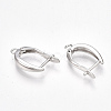 Brass Hoop Earring Findings with Latch Back Closure X-KK-S350-072P-2