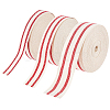 3Rolls 3 Styles Polyester Stripe Ribbon OCOR-ME0001-94-1