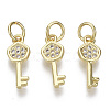 Brass Micro Pave Cubic Zirconia Charms X-ZIRC-S067-025-NF-2