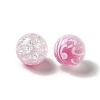 Duotone Spray Painted Crackle Acrylic Beads OACR-G029-02-3