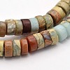 Flat Round/Disc Synthetic Aqua Terra Jasper Beads Strands G-N0160-02-3x6-4