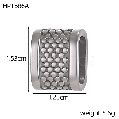 304 Stainless Steel Slide Charms STAS-OY013-2P-1