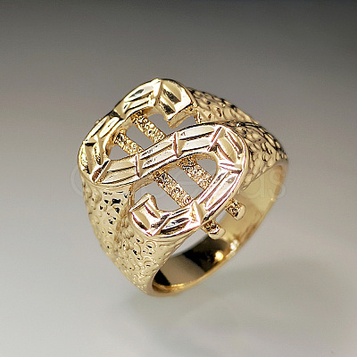 Dollar Sign Zinc Alloy Finger Rings for Men FS-WG78023-01-1