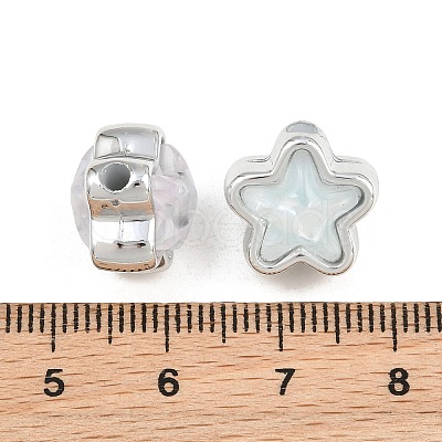 Platinum Plated Opaque Acrylic Beads AC-CBA15BB-08-1
