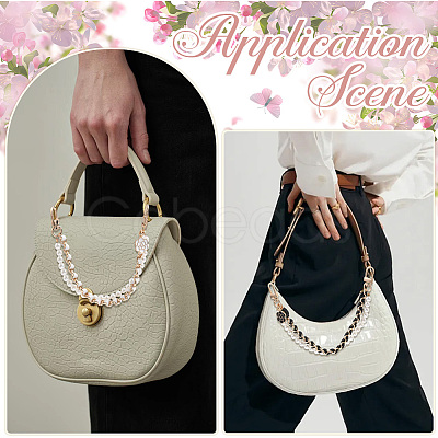 2Pcs 2 Colors Alloy Flower Phone Hand Strap Chains AJEW-SC0004-10E-1