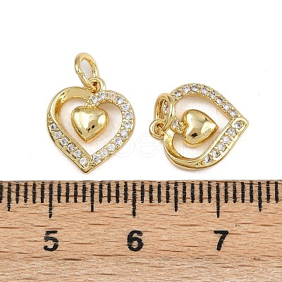 Brass Micro Pave Cubic Zirconia Pendants ZIRC-I367-05G-07-1