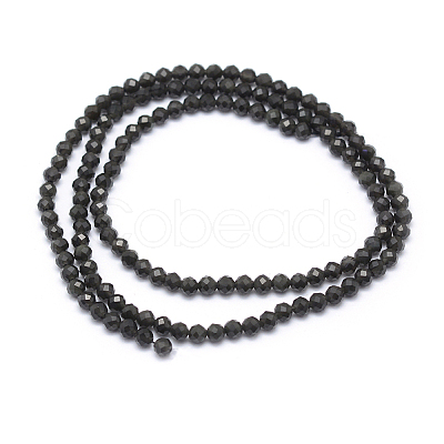 Natural Obsidian Beads Strand X-G-E411-33-4mm-1