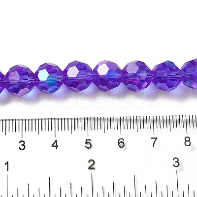 Electroplate Transparent Glass Beads Strands EGLA-A035-T10mm-L21-1