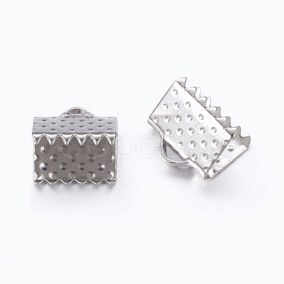 Iron Ribbon Crimp Ends E004Y-01-1