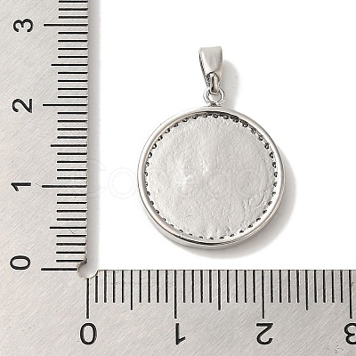 Rack Plating Brass Micro Pave Cubic Zirconia Pendants KK-U027-39P-1