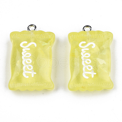 Transparent Resin Pendants LS-X-RESI-S356-54A-04-1