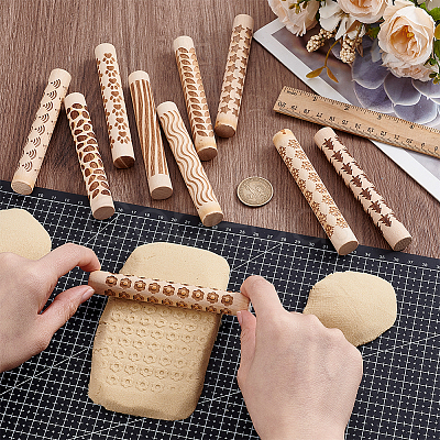 Wood Embossing Rod DIY-WH0504-892-1