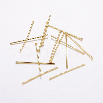 Brass Flat Head Pins KK-E725-02G-1