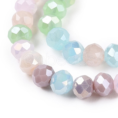 Electroplate Glass Beads Strands X-GLAA-T023-B16-02-1