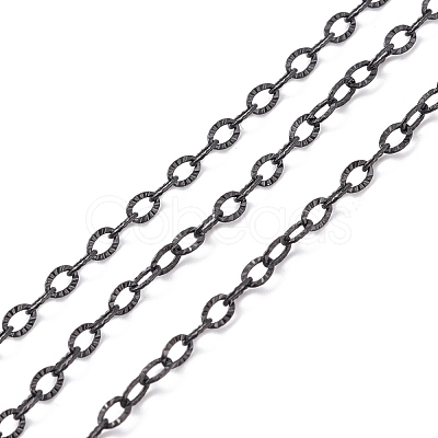 304 Stainless Steel Textured Cable Chains CHS-H007-05EB-1