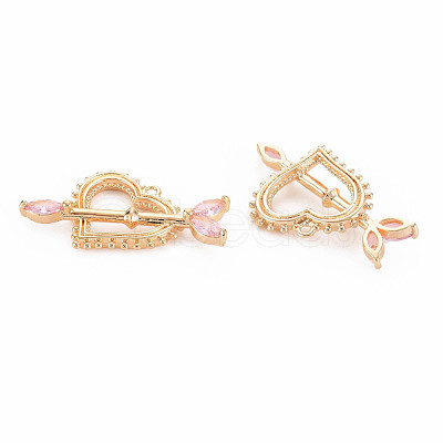 Brass Micro Pave Cubic Zirconia Pendants KK-S364-274D-1
